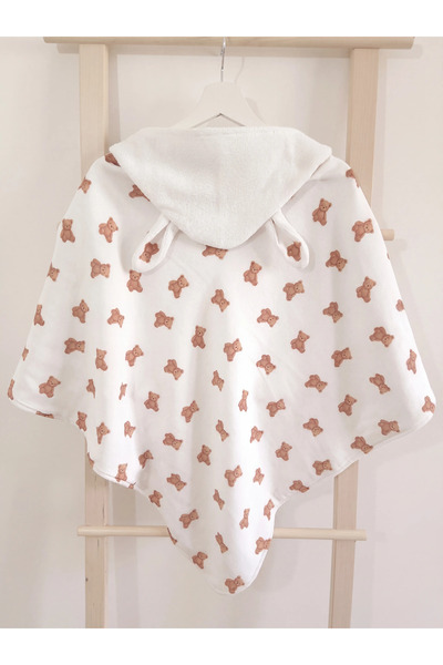jr.bunnies Jr Bunnies Teddy Bear Patterned Baby Bath Towel 75X75 cm |   Hoode...