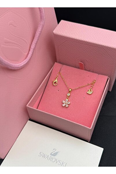Generic Golden Flower Necklace with Sparkling Gemstones