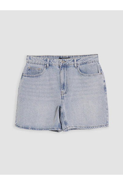 LC Waikiki Blue Regular Fit Women's Jean Shorts