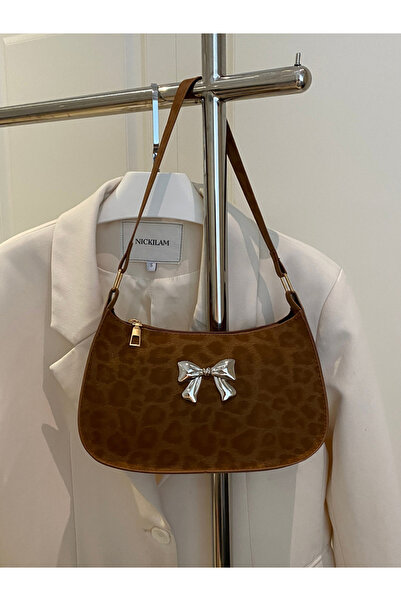 Take Two By Styli Leopard Print Bow Detail Shoulder Bag