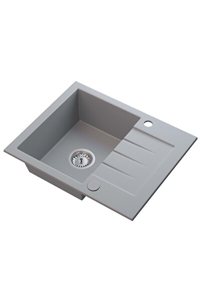 Granitan Chiuveta Granit TINOS, 574x470mm, Gri, picurator reversibil, Sifon c...