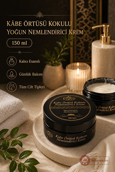 İlkbenaldim Kabe Örtüsü Kokulu Alkolsüz Yoğun Nemlendirici Krem 150 ml – Kalı...