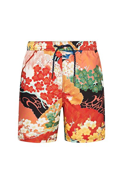 SUPERDRY Șorturi de baie hawaiane vintage pentru bărbați, mărimea S