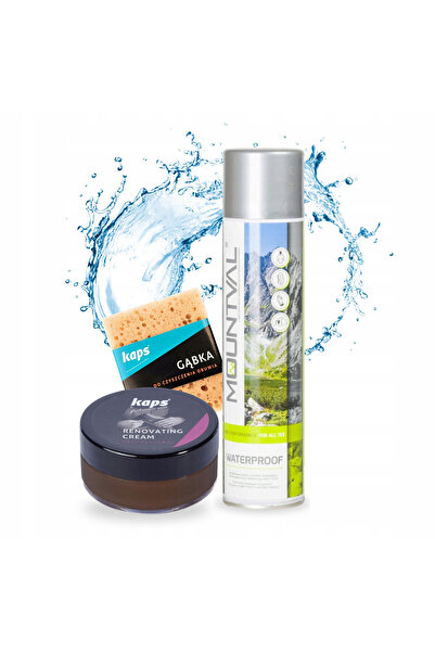kaps Set de ingrijire a incaltamintei, Kaps, Crema de renovare maro 25 ml, Bu...