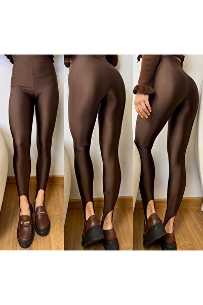 styleFlex Colanti Modelatori din Lycra Lucios cu Banda sub calcai, Talie Inal...