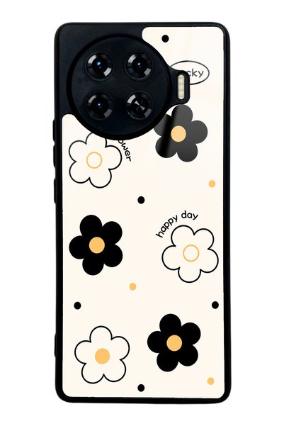 Spoyi Tecno Spark 20 Pro Plus White Glossy Phone Case with Lucky Happy Day De...
