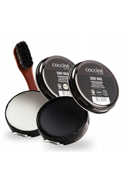 Coccine Set de ingrijire a incaltamintei, Coccine, crema de ghete neagra si t...