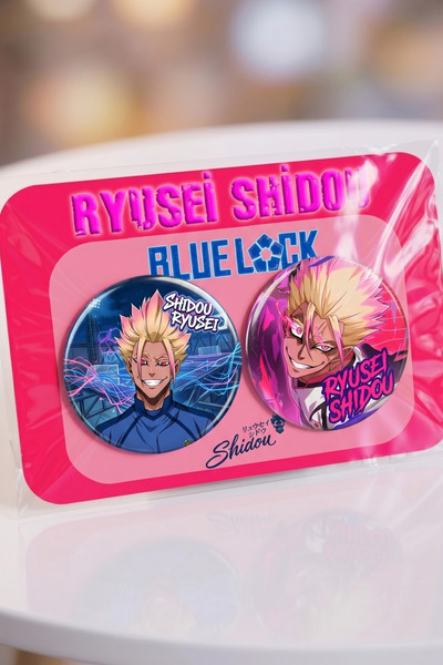 MoonArts Blue Lock Ryusei Shidou Anime Tasarımlı 58mm Buton Rozet Anahtarlık