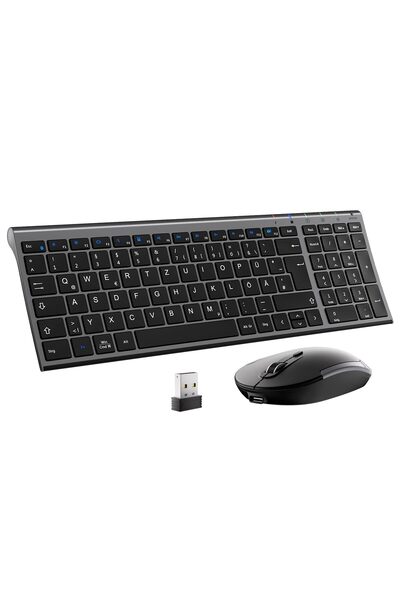 iClever Set Tastatura Si Mouse Wireless, IClever, Slim QWERTZ, Silentios Si P...