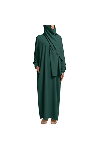 IBTOM CASTLE Rochie Abaya, IBTOM CASTLE, Set Cu Hijab Lung, Material Sifon Re...