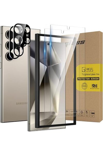 MIULEE Set Folie Protectie Ecran Si Camere, Samsung Galaxy S24 Ultra, Protect...