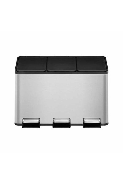EKO Coș de gunoi cu pedală, EKO, Essential, 10+10+10 L, 3 compartimente, inox