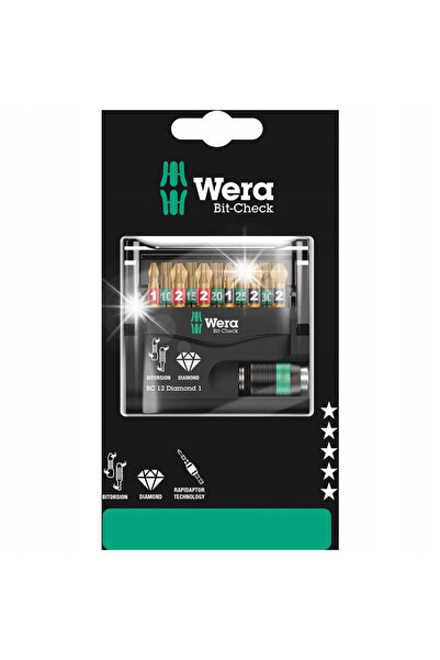 Wera Werk SET DE BITOȚI BITCHECK 12 DIAMOND 1 SB, 12 CZ. 05136392001 WERA
