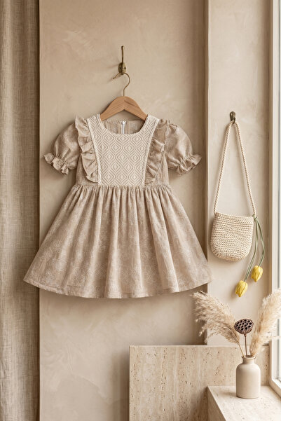 Minory Kids - Girl's Floral Patterned Dress |   With Bag