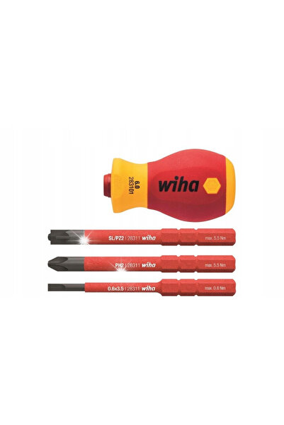 wiha Șurubelniță izolată 4Cz cu suport pentru biți Slimvario Stuuby 41230