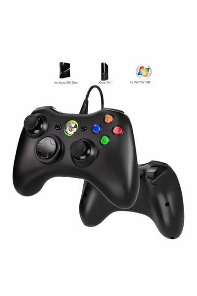 JOYCOR X360 Uyumlu Kablolu Oyun Kolu PC ve Konsol Joystick - 1.8 Metre Kablo ...