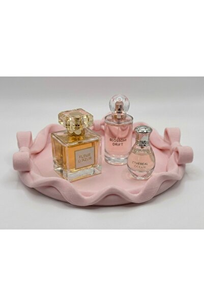 3Dikili design Decorative Tray with Ribbons, Makeup and Perfume Organizer, Je...