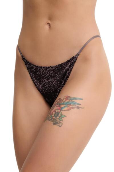 Calvin Klein Kadın Kahverengi Tanga LV00QF8657