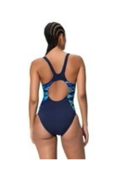 SPEEDO Womens Printed Splice MSCLBK Kadın Mayosu