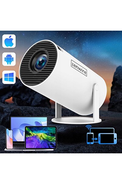 NO BRAND Mini proiector Zenwire r1 Full HD 4K Android WiFi pentru telefon