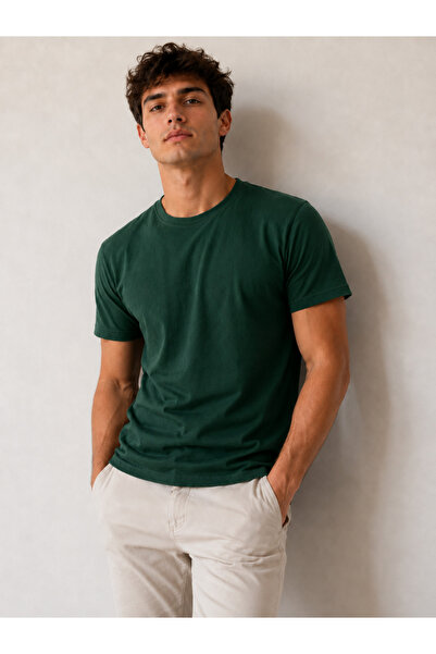 De Carte Men's Plain Crew Neck Cotton Supreme Comfortable Fit Oversize T-Shirt