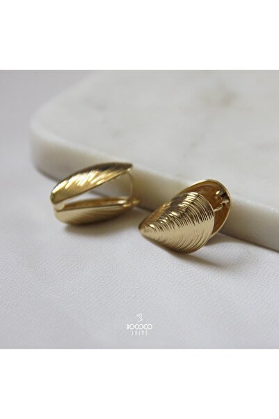 Rococo Shine Özel Seri Çift Yönlü Midye Kabuk Küpe