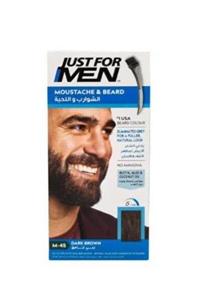 Just For Men صبغة الشارب واللحية للرجال من جست فور مين - رقم M-45 بني غامق | ...