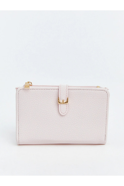 LC Waikiki Pink Suede Look Women's Wallet