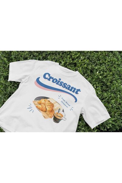 Grafftee Clothing تي شيرت كبير الحجم مطبوع عليه كرواسون للجنسين