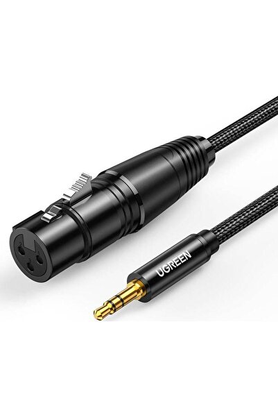 Ugreen Cablu audio UGR984BLK, Jack de 3.5mm la XLR, 2m, Negru