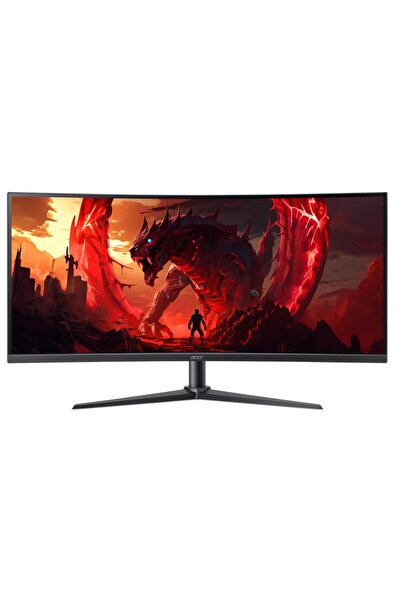 ACER Nitro XZ340CURW0b 34-инчов извит геймърски монитор, UWQHD, 240Hz, 1ms, Ч...