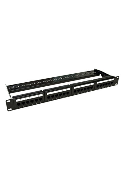 ASYTECH Networking Panou de patch-uri 1U, UTP Cat6, 24 porturi RJ45 - ASY-PP-...