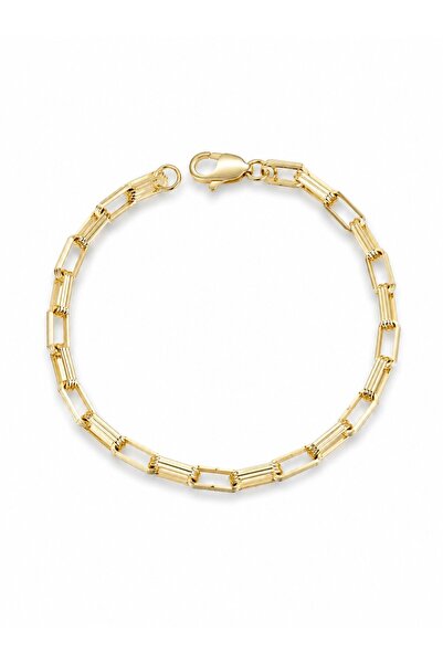 serelya Cm Square Ring Model Gold Color Brass Women's Bracelet