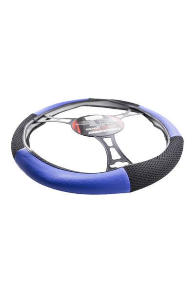 CarGuard Set complet interior auto CARGUARD, huse scaune + husa volan + covorase textile, negru/albastru
