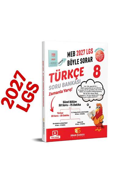 SİNAN KUZUCU YAYINLARI 8. Sınıf 2027 Lgs Meb Böyle Sorar TÜRKÇE Soru Bankası ...