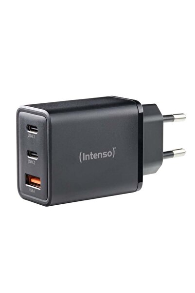 Intenso Adaptor de alimentare 1x USB-A/2x USB-C 65W GaN Negru