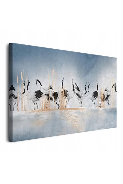 DecoWalls Pictura Pe Panza Cu Rama, DecoWalls, Padure In Ceata, 120x80 cm, Pr...