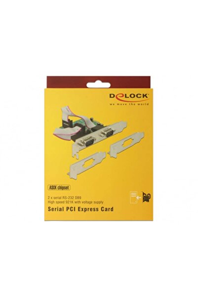 DELOCK Controler PCIe 2.0 x1 - 2 porturi seriale DB9 (89641)