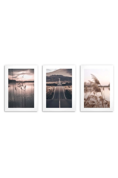 Naklejkomania Postere pentru perete in living sau dormitor, Drum, vedere 3x 5...