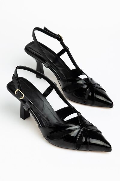 Hayalimdeki Ayakkabı Eleni Women's Black Patent Leather Buckle Detailed Thin ...