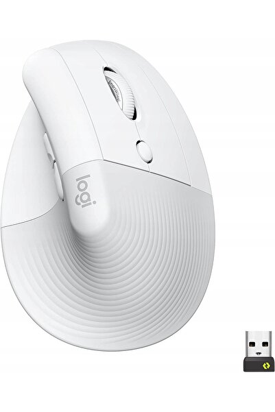 Kraft&dele Mouse wireless ergonomic Logitech Lift R Vertical 4000 dpi Alb