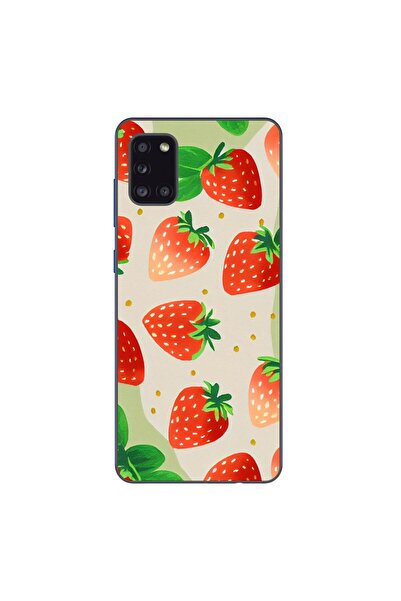 OEM Husa compatibila cu Samsung Galaxy A31 Silicon Gel Tpu Model Capsuni Pattern