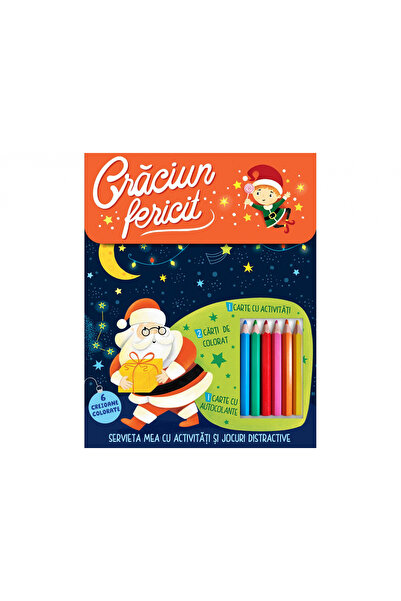 Editura Kreativ Crăciun Fericit - Caietul meu cu activități și jocuri distrac...