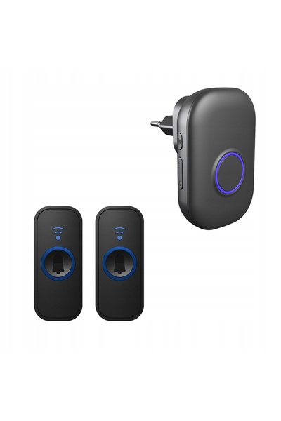 Kraft&dele Sonerie wireless cu 2 butoane, rezistentă la apă, de exterior, pen...