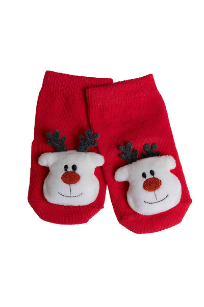 ebebek Hello Baby HelloBaby Unisex Oyuncaklı Çorap Hayvan Baskılı