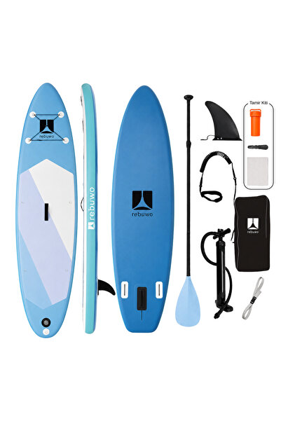 Rebuwo Şişme Sup Board Açık Mavi Stand Up Paddle Board 320*84*15 cm