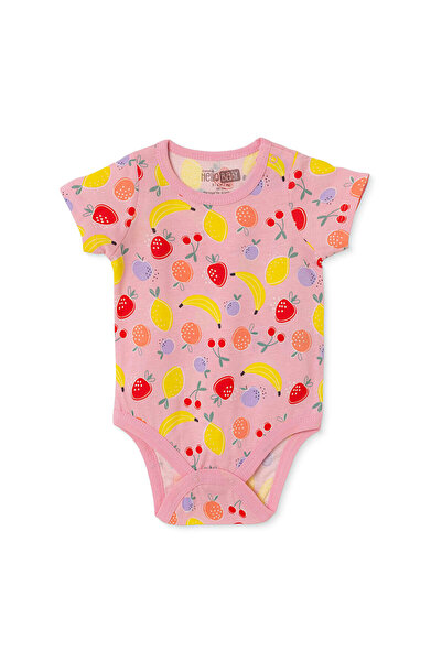 ebebek Hello Baby HelloBaby Kız Bebek Body Çıtçıtlı Zarf Yaka Kısa Kol