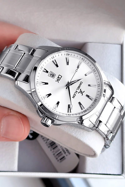 Daniel Klein Gift Men's Wristwatch Silver Color Steel Cord Dke2109C1