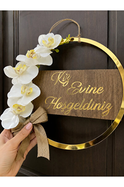 Marrone Bun venit la casa fetei! Ornament de ușă pentru mireasă, frumusețe cu...