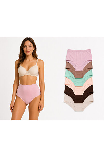 westicgiyim Women's High Waist Modal Panties 6-Pack